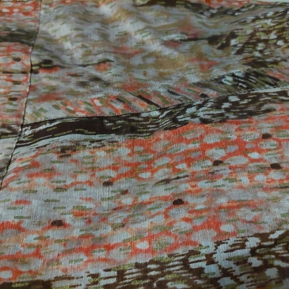 Chicos Brown Cardigan Jacket Size 1 Linen‎ Open Front Snakeskin Animal Print - Picture 8 of 8